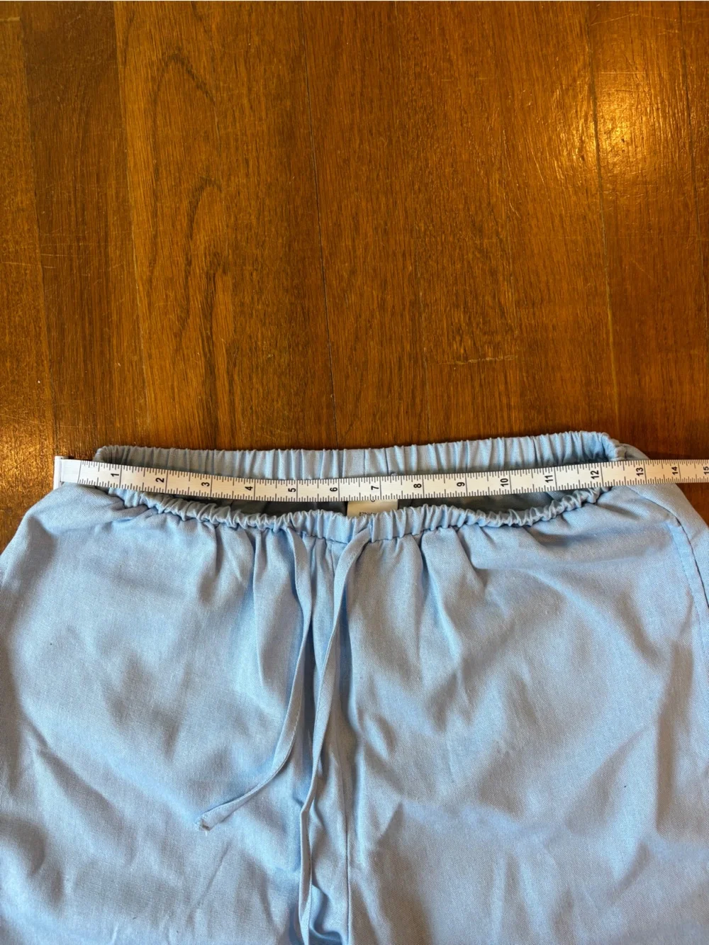 Light Blue Women’s Drawstring Linen Lounge Pants